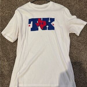 Under Armour White Tee with Texas Graphic